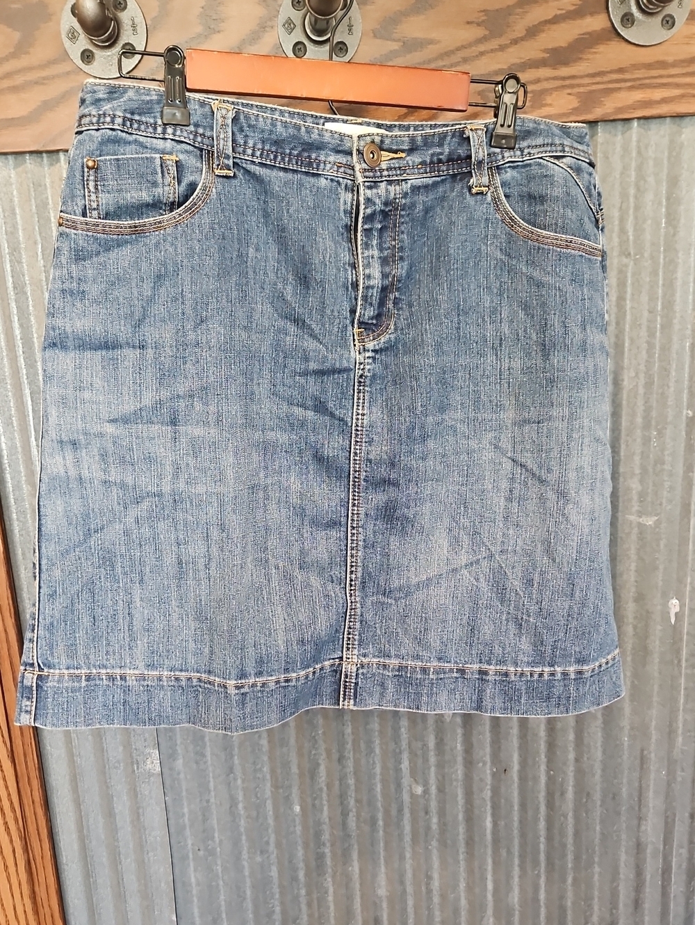 Christopher & Banks Light Blue Denim Skirt